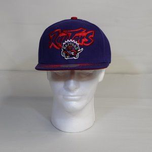 Toronto Raptors Mitchell & Ness Purple and Red Spraypaint Snapback hat